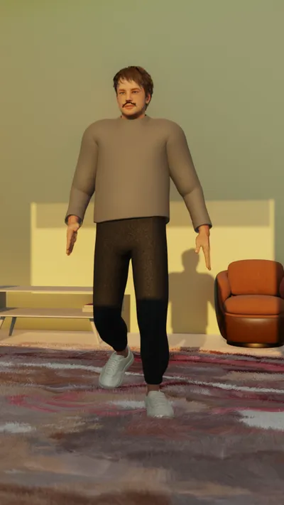 Original RGB image of a person exercising